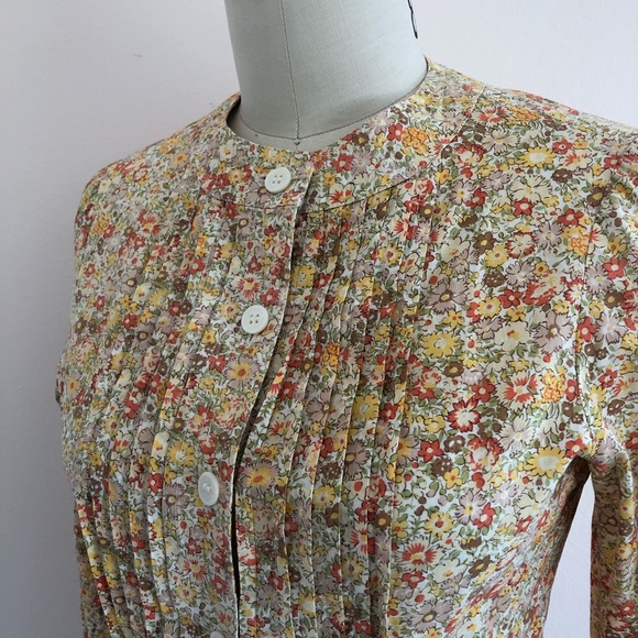 Vintage floral cotton peplum button up 💐 - Picture 3 of 3